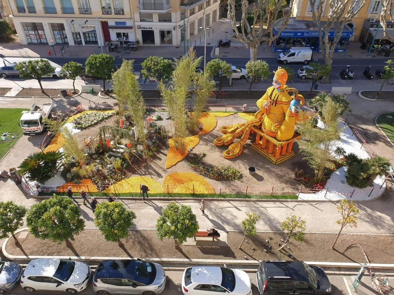 Menton Centre Vue Imprenable Sur Mer Et Jardin Bioves Esterno foto