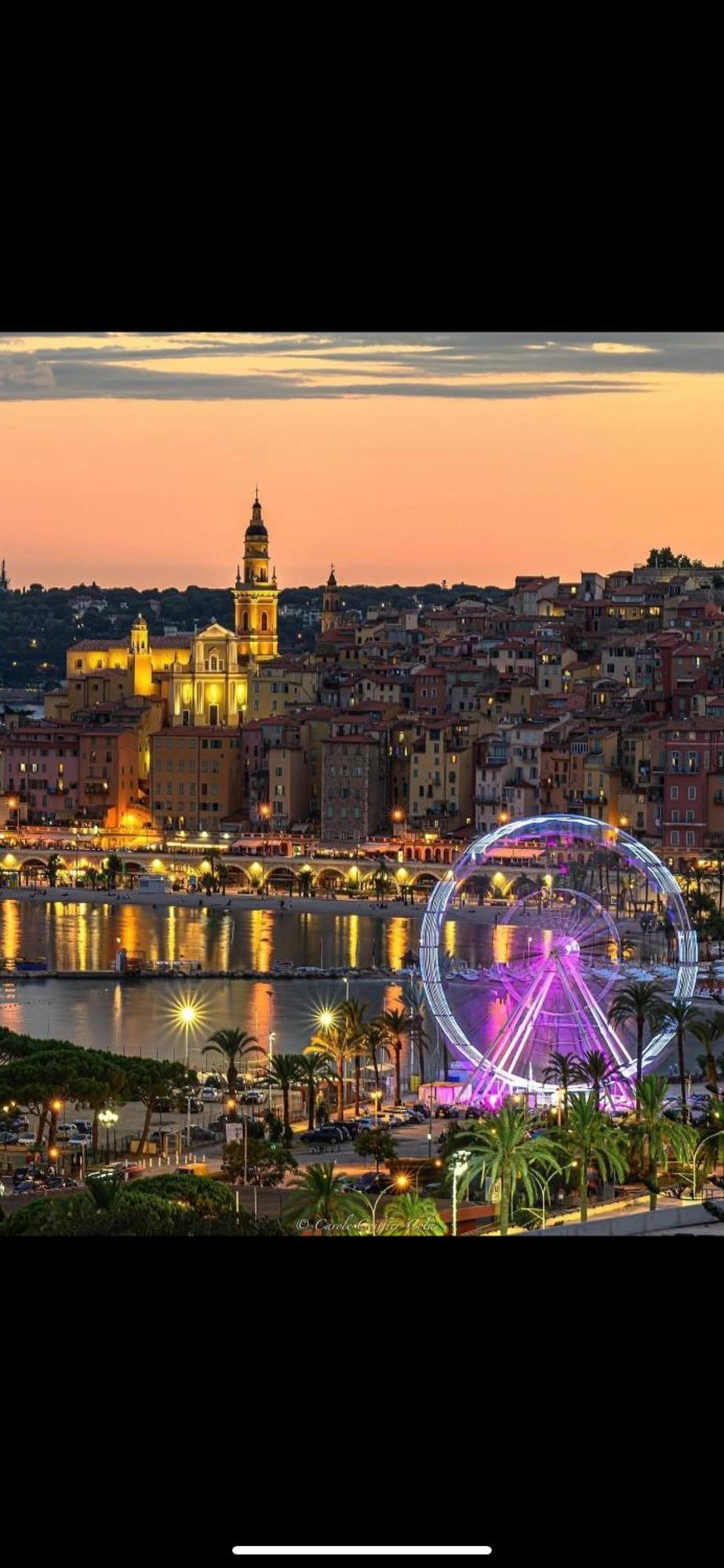 Menton Centre Vue Imprenable Sur Mer Et Jardin Bioves Esterno foto